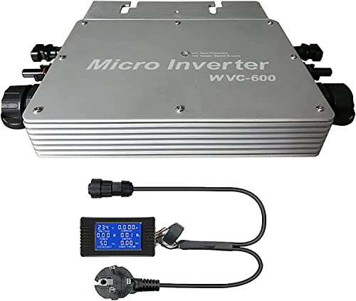 Micro onduleur Solaire 600 W, onduleur réseau 220 V, Micro onduleur Solaire étanche, Micro onduleur, onduleur GTI WVC étanche MPPT, Argent
