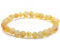 Amber Seven Baltischer Bernstein Armbänder | 14 Farben | 19 cm Größe dehnbar Unisex Armbänder | Rohbernstein-Armbänder | Perlen-Bernstein-Armband für Damen & Herren | handgefertigt (Raw Butterscotch)