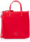 Pinko Damen Mini Shopper Recycled Nylon Tasche, R30b_rot-Block Color
