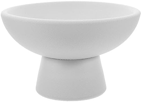 Tofficu Bol à Fruits En Céramique Blanc Moderne, 13X13X7.7CM, Dishwarebowl, Bowl