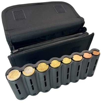 Simba & Romeo - Billetera | Bolsa de Monedas y Billetes | Riñonera Eficiente para Vendedores, Camareros y Taxi | Negro, Unisex-Adultos