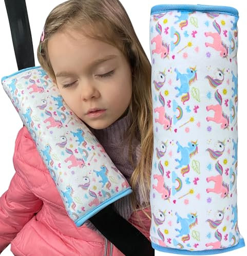 HECKBO 1x Einhorn Kinder Auto Gurtkissen