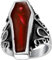 Sarg Vampir | Dekorativer Sargring | Sarg Gothic | Gothic Punk Hip Hop Rock Einzigartig Cool, Vampir Sarg Geist Roter Stein Herren Ringe für Mann Freund Schmuck Kreativität Geschenk