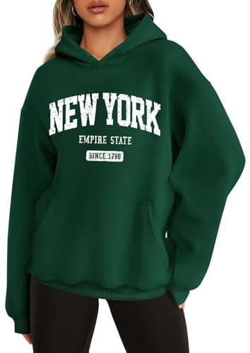 ORANDESIGNE Damen-Kapuzenpullover mit Buchstabenaufdruck, langärmelig, Pullover mit Tasche, 2025