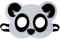 Jtnohx Filz Tiermasken, 10 Stück Halloween Maske für Kinder, Tier Kostüm für Geburtstag Party Supplies（Panda Masken）