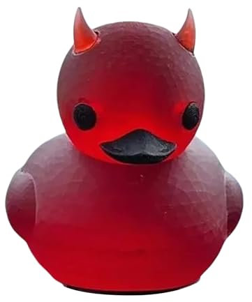 YCHUCH Halloween-Enten-Skulptur aus Kunstharz, Teufel-Thema, Schreibtisch, Auto, Armaturenbrett, Büro, Schreibtisch, Dekoration, Sammlerstück