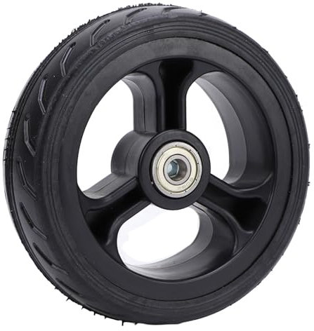 NIZUUONE 5 Inch Solid Rubber Wheel Replacement, Good Elasticity, High Strength, Smooth Rolling, Convenient for Grass Trimmer, Hand Truck, Trolley
