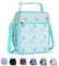 Maidyna Kids Lunch Bag, Reusable Lunch Bag with Adjustable Strap, Insulated Picnic Bag for Adults at Work, Children at School (Green Rainbow)