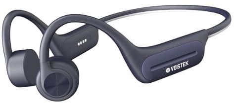 Voistek Auriculares Deportivos de Conducción Ósea IP68 Impermeables Inalámbricos 32GB MP3 Bluetooth 5.3 - Auriculares para Natación, Correr, Senderismo, Ciclismo y Ejercicio (Azul)