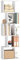 VASAGLE Bookshelf, 6-Tier Bookcase, 24 x 40 x 159 cm, Room Divider, Cube Display Shelf, Freestanding Storage Shelf, for Living room, Bedroom, Office, Matte White LBC462W01