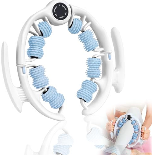 Masseur Manuel Anti Cellulite, Massageur Anti Cellulite avec Poignées Amovibles, 360° Rouleau de Cellulite pour Jambes, Cuisses, Fesses, Bras, Cou, Épaules, Palper-Rouler, Drainage Lymphatique (Bleu)