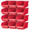 Faithfull FAIPAN12 12 Plastic Storage Bin Set with 4 Wall Mounting Rails (16 Piece Set), Fixings Included