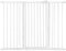 Safetots Puerta de Seguridad de Metal Extra Alta con Ajuste a Presión, 126.7 cm - 134.3 cm, Blanco, Altura de 104 cm, Puerta de Escalera extralta, Puerta de bebé extralta, Instalación fácil