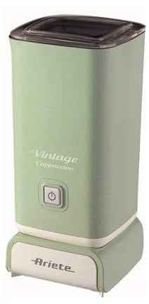 Ariete 2878 Cappuccinatore Vintage - Montalatte a caldo e a freddo - Cappuccino, cioccolata, infusi liofilizzati - 500 Watt - Verde