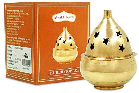 Shubhkart Akhand Diya Öllampe, indisches Messing, Diya, Puja Deepak, Deepam, Deep