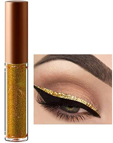 Allbesta Glitter Flüssig Eyeliner Lidschatten Metallic Farben Wasserfest Make-Up Shimmer Eye Liner Kosmetik Augen Make Up