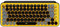 Logitech POP Keys Mechanische kabellose Tastatur mit anpassbaren Emoji-Tasten, Französisches AZERTY-Layout - Gelb/Schwarz