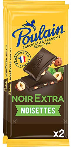 Poulain Tablette de Chocolat Noir Extra Noisette 2 x 100 g