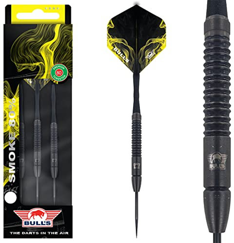 Bull's NL Steel Darts Smoke Black 80% Tungsten Steeltip Darts Steeldart (24 Gr)