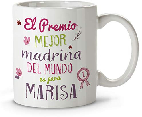 LolaPix Taza personalizada con nombre. Regalos personalizados con nombre y texto. Tazas con frases originales. 330ml cerámica
