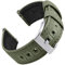 EACHE Canvas Nylon Uhrenarmband 22mm für Herren Canvas Leder Schnellverschluss Uhrenarmband Armeegrün