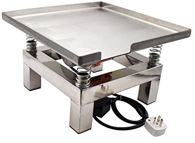Toplionace AC 220V Beton Vibrationstisch, Elektrischer Vibrationsprüfstand Testblock Vibrationsplattform Edelstahl 350x350MM