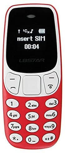 AntDau71 - BM10 Worlds Più Piccolo Telefono 2 in 1 Mini Telefono Sbloccato GSM con Vivavoce Bluetooth Dialer Cuffia Bluetooth Doppia SIM Card GSM (ROSSO)