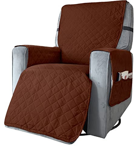 Meigeh Sesselschoner für fernsehsessel relaxsessel Sesselauflage sesselschoner für relaxsessel mit armlehnen Schonbezug Sesselüberwurf Dunkelbraun Groß