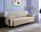 sevi's Sofa überzug 3 Sitzer - Sofabezug Wasserdicht Kratzfest - Couch Überzug Reversibel Fleckenresistent - Sofa Cover für Katzen und Hunden - Beige