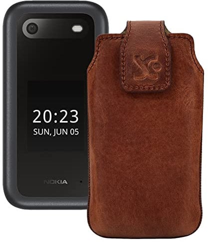 Original case compatible with Nokia 2660 flip case leather case mobile phone case leather case protective case in antique coffee
