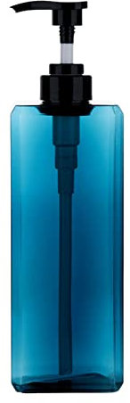Milageto Bomba de Mano Dispensador de jabón Loción Botella Suavizante Blanqueador Contenedor Hotel Encimera Simple, 1000ml Azul