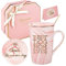 Tazza Best Dog Mom Ever Tazza da caffè per mamma di cane Regali per gli amanti del cane mamma cane Compleanno Regali per la festa della mamma del cane 420ML con set regalo (rosa-migliore mamma cane)