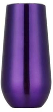 Tasse de Voyage de 6 oz Tasse d'eau de vin sans Pied Tasse d'isolation sous Vide à Double paroi Boisson glacée thé café Tasses à Boire (Size : 150ml Or 6 oz, Color : Transparent Purple)