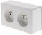 Prise double 16A en saillie - Blanc - Vulco - Zenitech