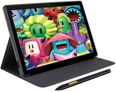 HUION Kamvas Slate 10 Tablette de Dessin Autonome avec Écran Entièrement Laminé, Tablette d'art Numérique FHD de 10,1 et Stylet 4096 Niveaux, Android 12, 8GB + 128GB pour Artiste Débutant