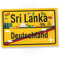 DankeDir! Sri Lanka Deutschland Ortsschild - Schild 30 x 20 cm - Geschenk Idee Gutschein Reise Urlaub Reisegutschein Männer & Frauen Geldgeschenk Abschiedskarte Geschenkidee Deko Karte