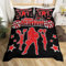 Cheerleading Kinder Bettbezug Set S Größe,Mädchen Gymnastik Jubeln Team Bettwäsche Set Jungen Teens Frauen Zimmer Dekor,Rote Glitter Sterne Schwarz Tröster Abdeckung Mode Quilt Cover,1 Kissenbezug