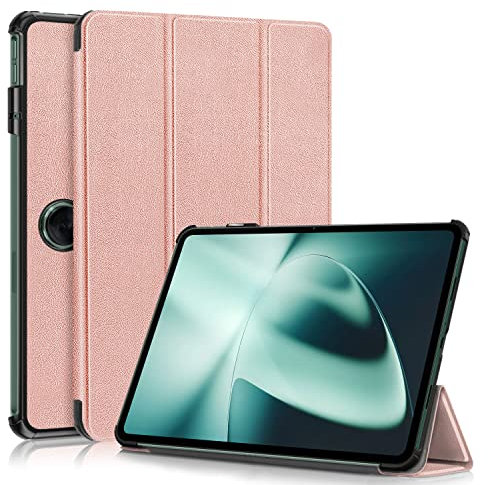 TOPCASE Custodia per OnePlus Pad 11.6 2023/OPPO Pad 2, Ultra Sottile Custodia con Funzione di Supporto e Riposo/Attivazione Automatica, Oro Rosa