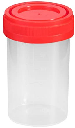 ULTECHNOVO Urinbecher 20 Stück Probenbecher Mit Schraubdeckel Urinprobenbehälter Urinsammelbecher Für Sicheres Urinieren Stuhlgang Samenprobentests (Zufällige Farbe) Glasbehälter