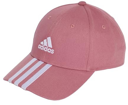 adidas 3-Stripes Cotton Twill Baseball cap Cappellino, Preloved Crimson/White, M Unisex - Adulto