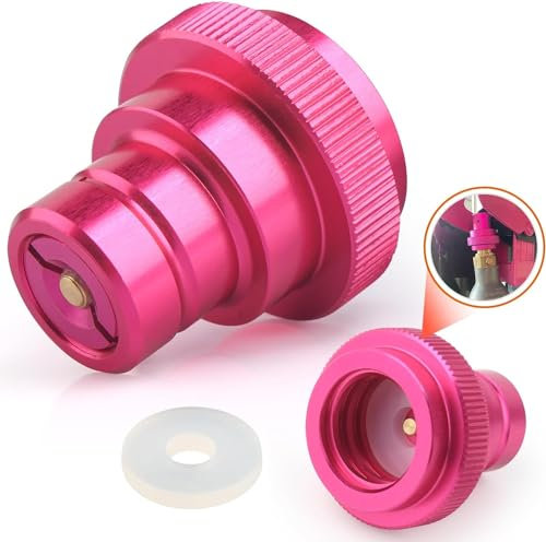 GreatWhip CO2 Quick Adapter Kompatibel mit SodaStream Duo, Crystal 3.0, Gaia, Art, Terra, E-Duo, E-Terra, für Schnellanschluss Universal 425 g CO2 Zylinder 60 L, Soda Maker Ventil TR21-4 Male Pink