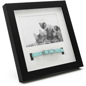 Brillibrum Design Fotorahmen Hunde Katzen Halsband Bilderrahmen Katzen Andenken Trauerrahmen 10x15cm Fotorahmen mit Namensgravur