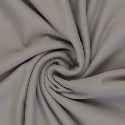 Jersey Stoff Vanessa | Swafing | NEUE FARBEN | uni (Länge am Stück: ab 50cm | Breite: 155cm) (grau 183)