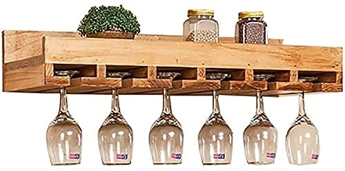 Casier À Vin Bouteilles Porte-Vin en Bois Casier À Vin Créatif Mural Peu Encombrant Gobelet Présentoir Cadre Décoratif Étagère À Vin pour La Maison, Cave À Vin, Bar, Salon du Vin, B, 70 30 Cm