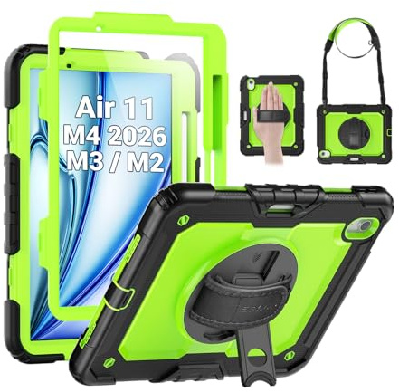 SEYMAC Hülle für iPad Air 11 Zoll M4/M3/M2 (2026/2025/2024), Grün
