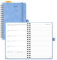 POPRUN Taschenkalender 2025 Klein Ringbuch mit Softcover, ca. A6 (16 x 10,5 cm) - Kalender 2025 Buchkalender Notizbuch (Jan.2025-Dez.2025) mit 100 GSM Papier - Cyanblau
