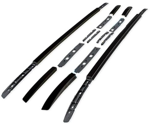 Relingträger Dachträger Für Mitsubishi Für Outlander 2013-2021 Dachträger Dachreling Bar Aluminiumlegierung Schraube Fix Kostenlose Bohrloch Dachträger Stangen(Schwarz)