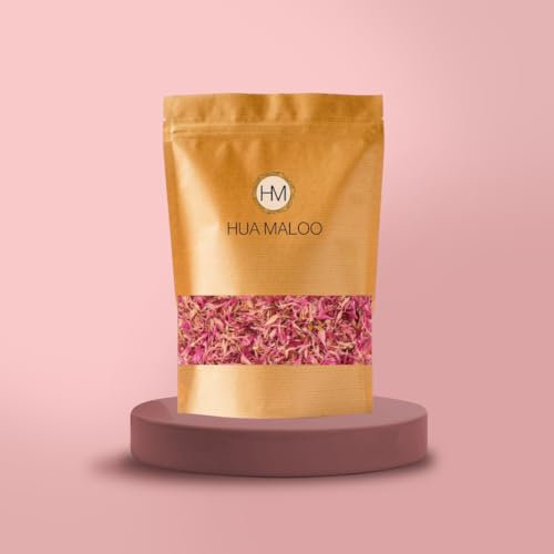 HUA MALOO Essbare Kornblumenblüten Rosa 10g – Getrocknete Blüten für Tee, Desserts & Deko | Perfekt für Cupcakes, Salate & Torten