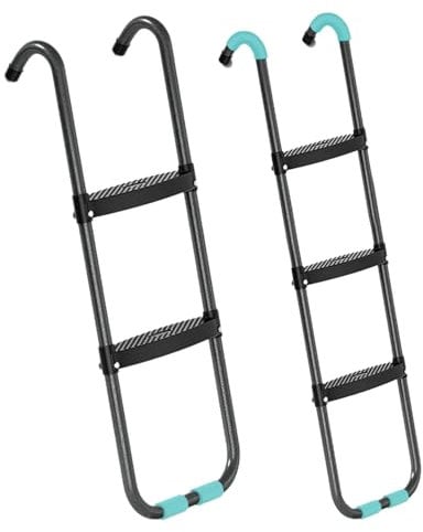 scyca Trampoline Ladder | 2 Steps/ 3 Steps Wide Trampoline Steps Skid-Proof Trampoline Stairs Trampoline Accessories - Horizontal Wide Steps, for Kids/Children