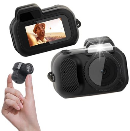 Cuifati Mini Cámara Digital, 1080P 2 MP Llavero de Cámara Portátil, Cámara Ultra Mini Llavero Cámara Micro Dv Dvr para Adolescentes Estudiantes Niños, Duración de Batería de 100 Minutos,